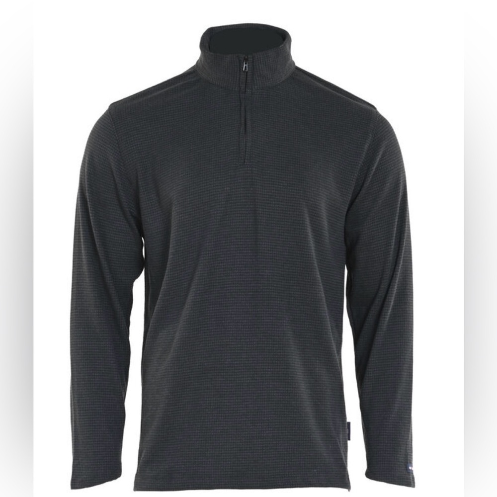 Tyndale  FR Classic Casual 1/4 Zip Pullover Charcoal Black Sz Large Made In USA